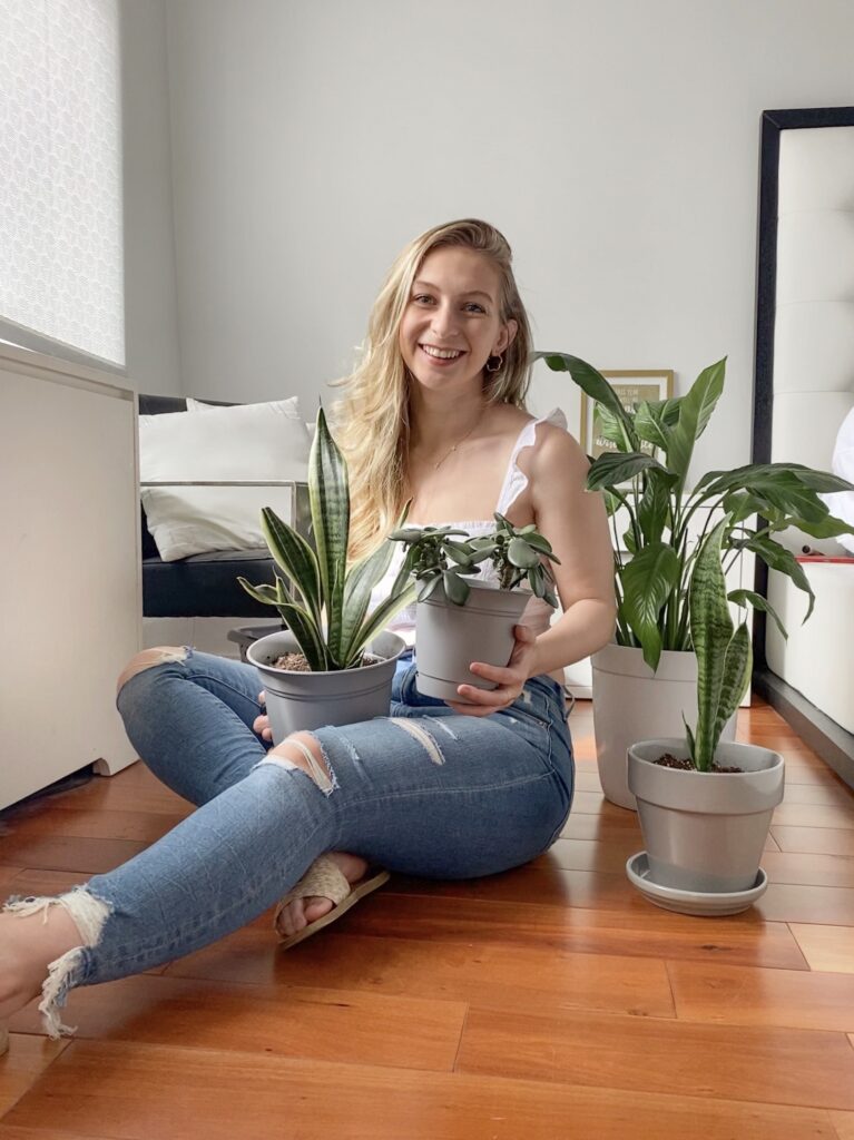 girl with plants