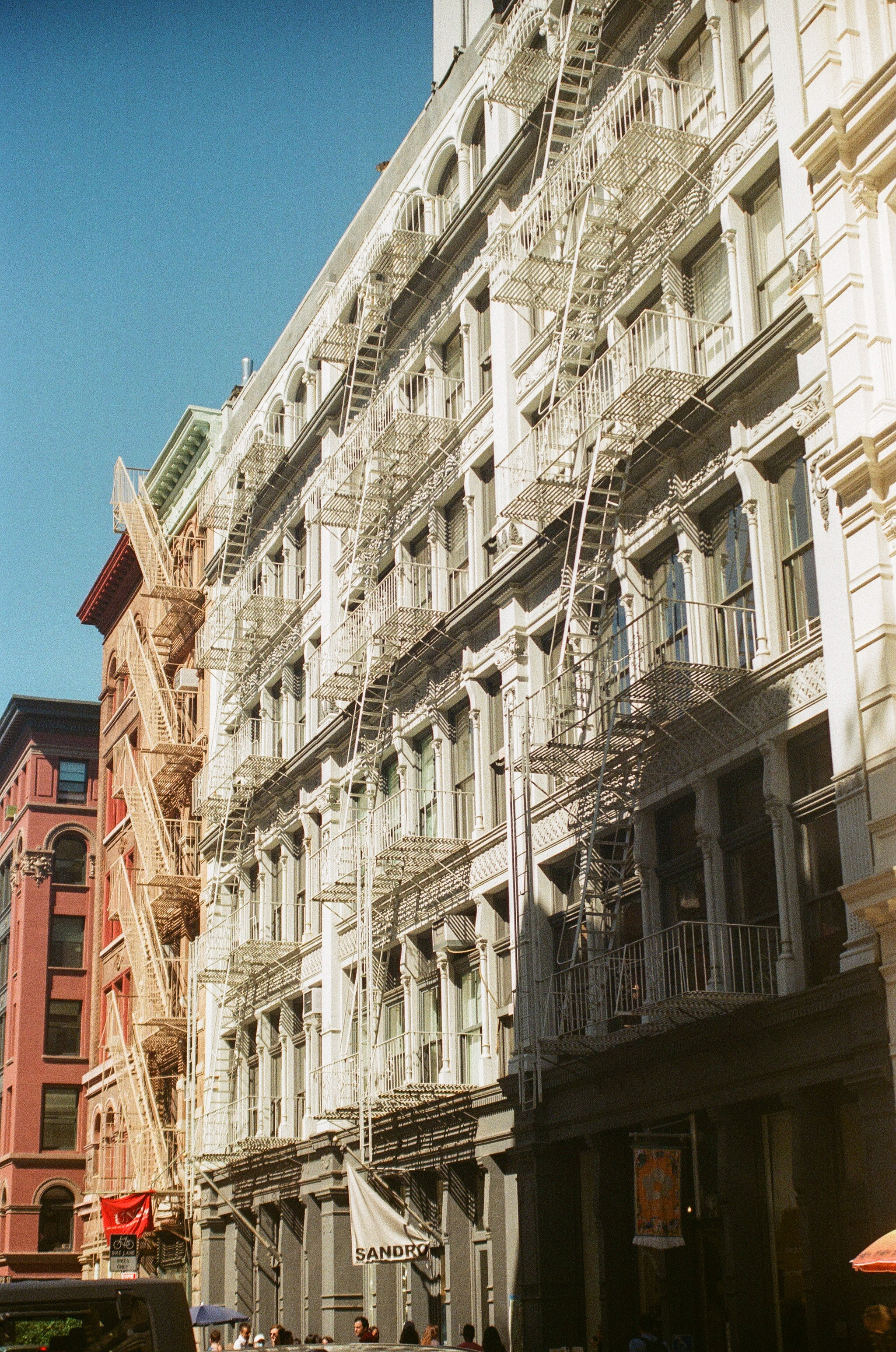 buildings in soho in nyc shot on film