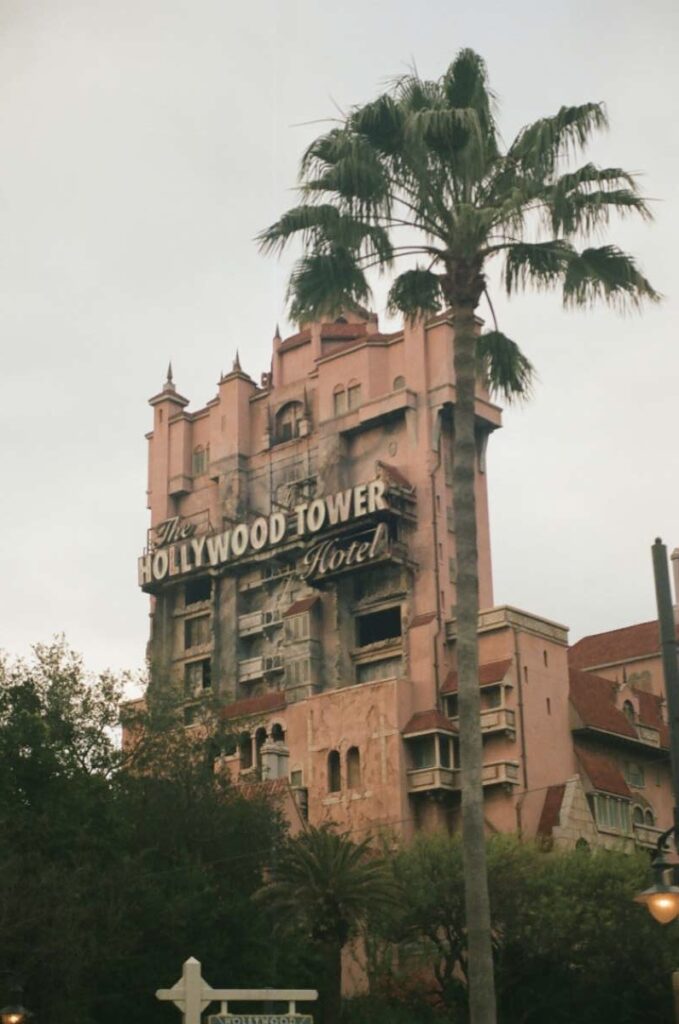 hollywood tower, tower of terror ride at hollywood studios in walt disney world florida